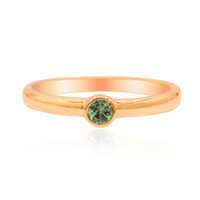 Anello in oro con Zaffiro Verde