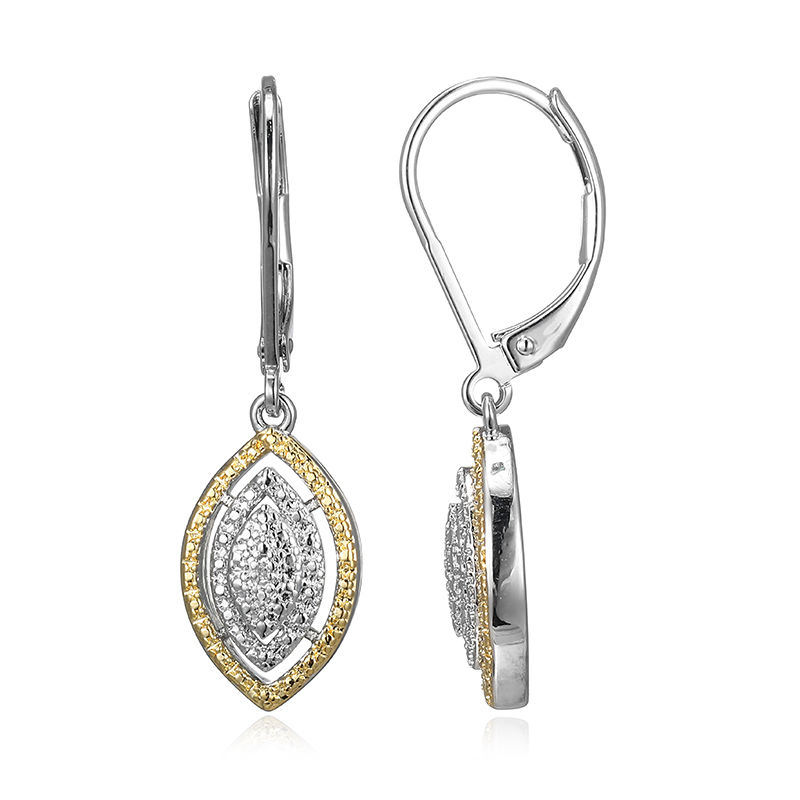 Orecchini in ottone con Diamante I3 (I) (Juwelo Style)-4921DB | Gioielli  Juwelo