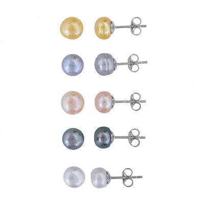 Set Orecchini in argento con Perla di Acqua Dolce-8044PF | Gioielli Juwelo