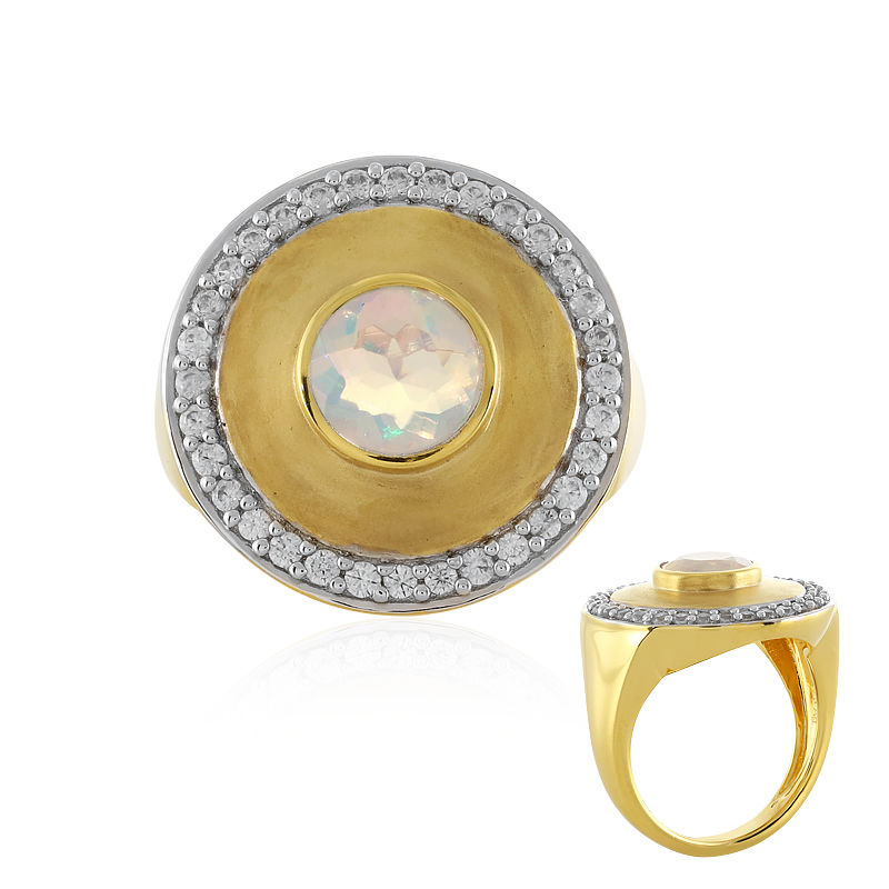 Anello in argento con Opale di Welo (MONOSONO COLLECTION)-5513UM | Gioielli  Juwelo