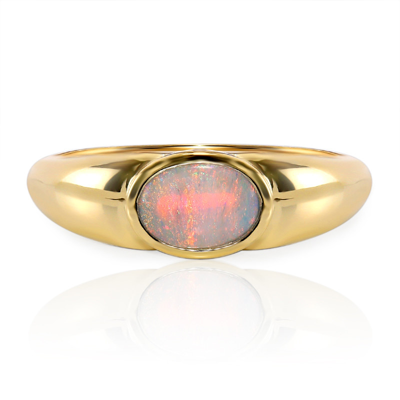 Anello in oro con Opale Nero Crystal di Lightning Ridge (Mark  Tremonti)-9206QW | Gioielli Juwelo