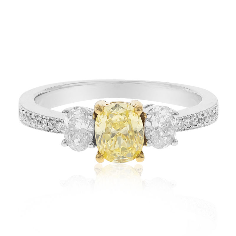 Anello in oro con Diamante Giallo SI1 (CIRARI)-1938KC | Gioielli Juwelo