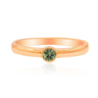 Anello in oro con Zaffiro Verde