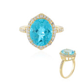 Anello in argento con Topazio Paraiba