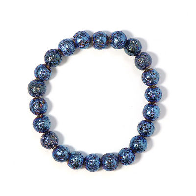 Bracciale con Perla di Lava Blu Royal-9104FN | Gioielli Juwelo