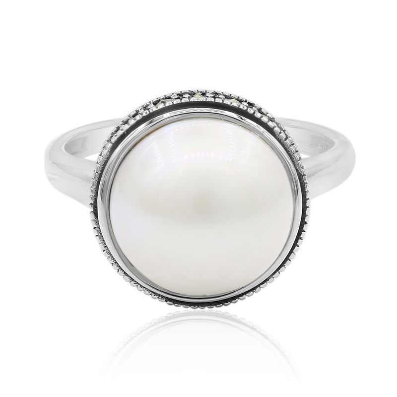 Anello in argento con Perla Mabe (TPC)-1760GQ | Gioielli Juwelo