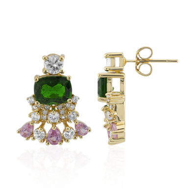 Orecchini in oro con Diopside Russo (Adela Gold)