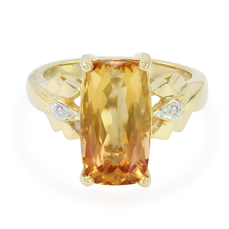 Anello in oro con Topazio Imperiale AAA-3711BC | Gioielli Juwelo
