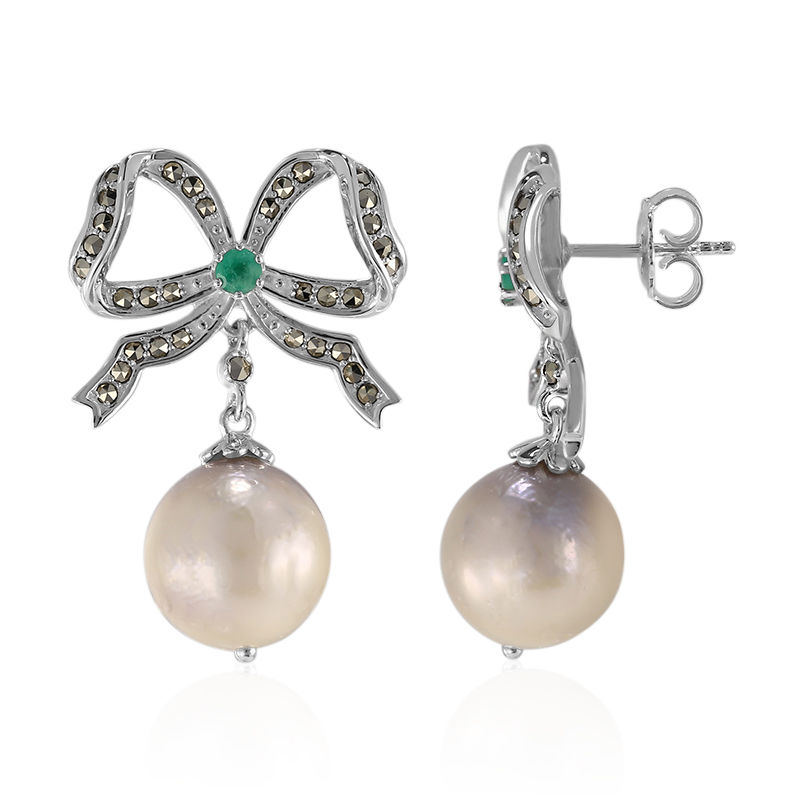 Orecchini in argento con Perla di Acqua Dolce (Annette classic)-3396XM |  Gioielli Juwelo