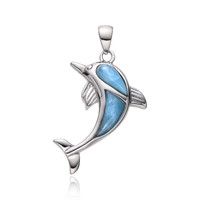 Ciondolo in argento con Larimar