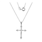 Collana in argento con Topazio Bianco