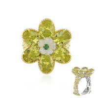 Anello in argento con Quarzo Ouro Verde (Gems en Vogue)