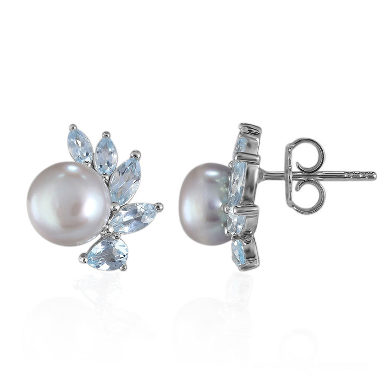 Orecchini in argento con Perla di Acqua Dolce (TPC)-9126XP | Gioielli Juwelo