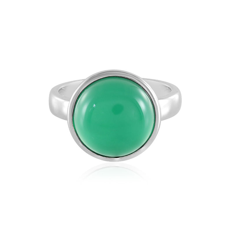 Anello in argento con Onice Verde-9419EC | Gioielli Juwelo