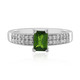 Anello in argento con Diopside Russo