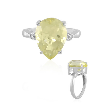 Anello in argento con Quarzo Limone