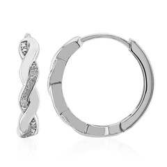 Orecchini in argento con Diamante I3 (I)