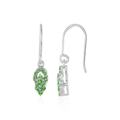 Orecchini in argento con Tsavorite