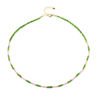 Collana in argento con Diopside Russo