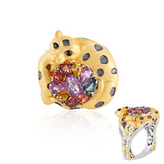 Anello in argento con Zaffiro Petrolio (Gems en Vogue)