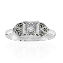 Anello in argento con Diamante I2 (J) (Annette classic)