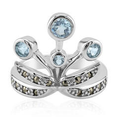 Anello in argento con Topazio Blu Cielo (Annette classic)