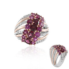 Anello in argento con Rodolite (Gems en Vogue)