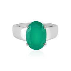 Anello in argento con Onice Verde