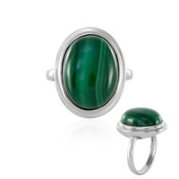 Anello in argento con Malachite