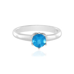 Anello in argento con Apatite Blu Neon