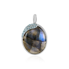 Ciondolo in argento con Labradorite Blu Maniry (KM by Juwelo)