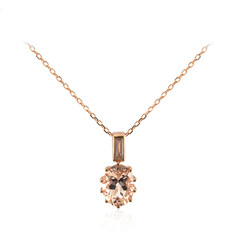 Collana in oro con Morganite AAA