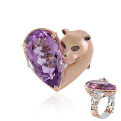 Anello in argento con Ametista Rose de France (Gems en Vogue)