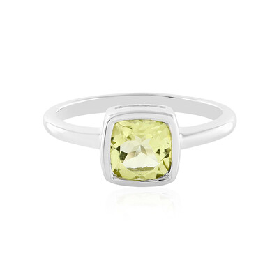 Anello in argento con Quarzo Limone (MONOSONO COLLECTION)