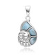 Ciondolo in argento con Larimar