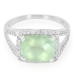 Anello in argento con Prehnite