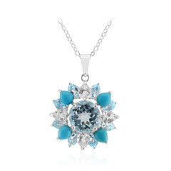 Collana in argento con Topazio Blu Cielo