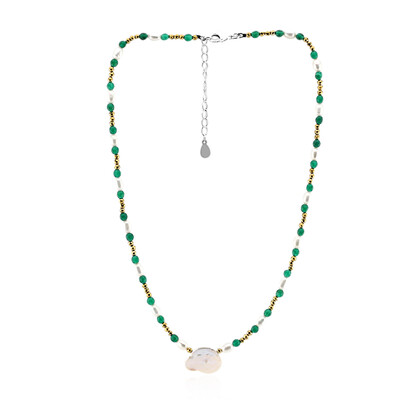 Collana in argento con Perla Keshi (TPC)