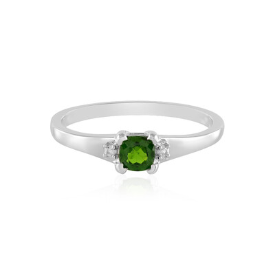 Anello in argento con Diopside Russo