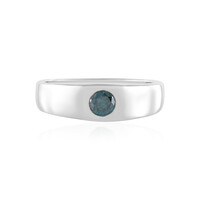 Anello in argento con Diamante Blu I2