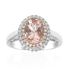 Anello in oro con Morganite AAA