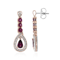 Orecchini in argento con Rodolite (Gems en Vogue)