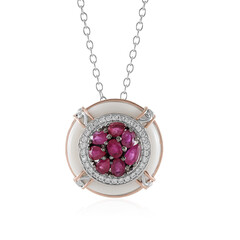 Collana in argento con Agata Bianca (Gems en Vogue)