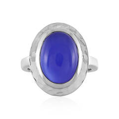 Anello in argento con Calcedonio Blu