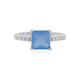 Anello in argento con Calcedonio Blu