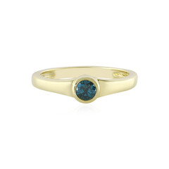 Anello in oro con Diamante Blu I4