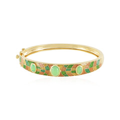 Bracciale in argento con Calcedonio Verde