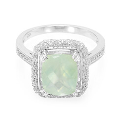 Anello in argento con Prehnite