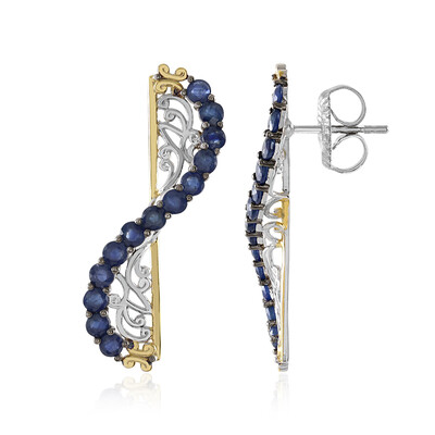 Orecchini in argento con Zaffiro Blu (Gems en Vogue)