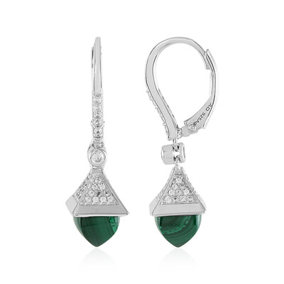 Orecchini in argento con Malachite